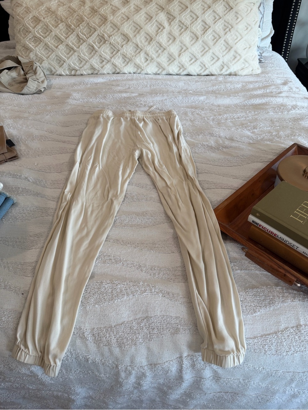 Cream Lounge Jogger Pants